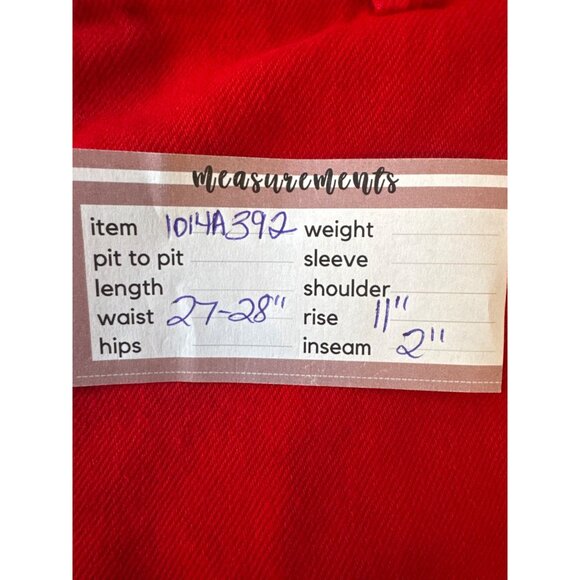 2/$30 ZARA Size Small Red Zara Cotton Womens Shorts - Picture 6 of 15